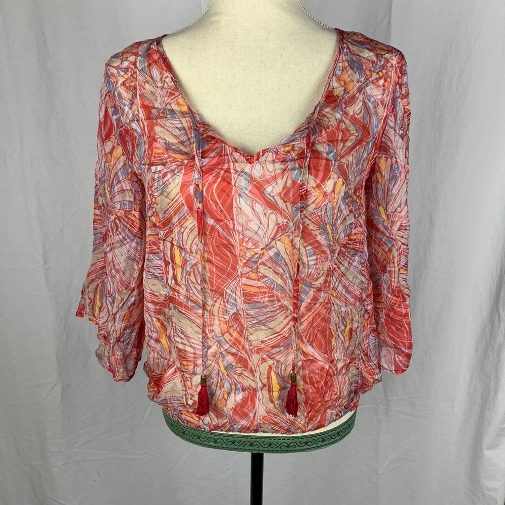 Ella moss silk blouse